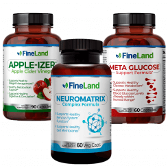 kit completo de fineland meta-glucose y neuromatrix apple izzer