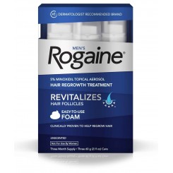 Minoxidil Rogaine  espuma (espuma) para 3 meses de uso.