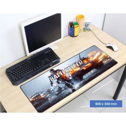 Tapete gamer de las medidas 80x30 cm  con el tema Battlefield 4 elaborado con tela ultra fina.