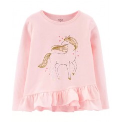 Vestido de unicornio  de color de rosa. Talla de 12 meses, de la marca Carter´s. Envios a todo Mexico.