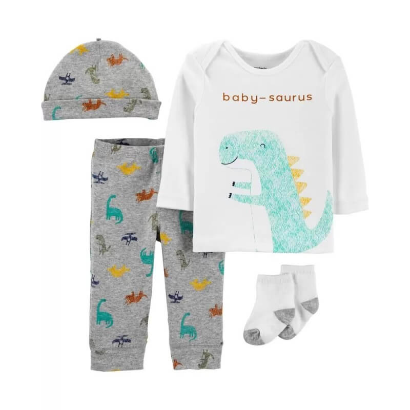 Set de Playera pantalon dinosaurios - 12 M - Carters - $ 365