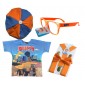 Disfraz original de blippi  completo. Con gorro, tirantes, playera y lentes. (merchandising)