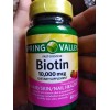 Biotina de 10,000 mcg - Spring Valley - 120 cap.